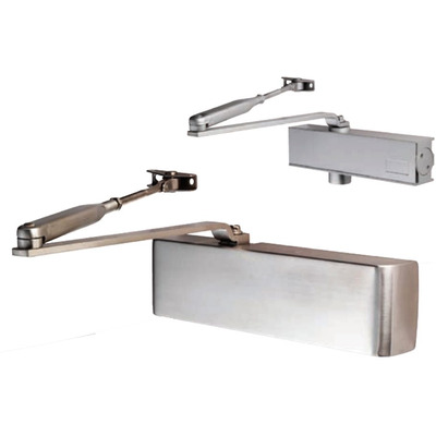 Eurospec Enduro Overhead Door Closer, Template Variable Power Size 2-4, Various Finishes - DCT2024 SILVER STANDARD (NO COVER PLATE)