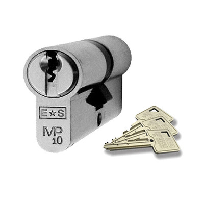 Eurospec MP10 Euro Profile British Standard 10 Pin Offset Double Cylinders, (Various Sizes) Polished Chrome - CYH712PC/OFF - 40/50mm - MASTER KEY *5-7 Working Days*