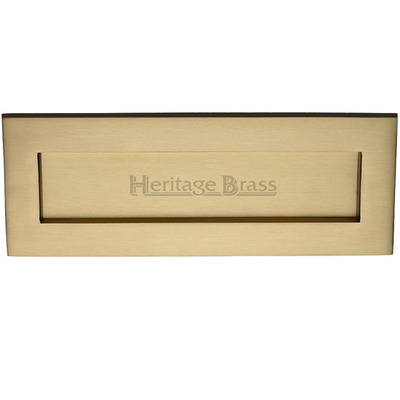 Heritage Brass Letter Plate (Various Sizes), Satin Brass - V850 203-SB  (A) LETTER PLATE 8 x 3" SATIN BRASS
