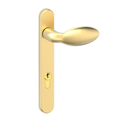 Mila ProLinea Lever/Pad Door Handles, 220mm Backplate - 92mm C/C Euro Lock, Anodised Gold (F3) Finish - 050313 (sold in pairs) ANODISED GOLD (F3) - 220mm (92mm C/C)