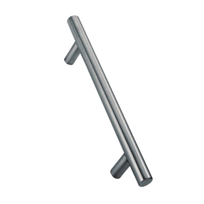 Eurospec Straight T Pull Handles (19mm Diameter Bar), Satin Stainless Steel - PAT SATIN FINISH - Length 400mm (300mm c/c)