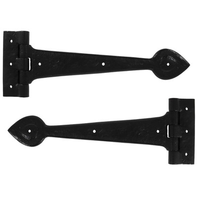 From The Anvil Cast T Hinge (Various Sizes), Antique Black - 33884 (sold in pairs) 16" CAST T HINGE (PAIR), ANTIQUE BLACK