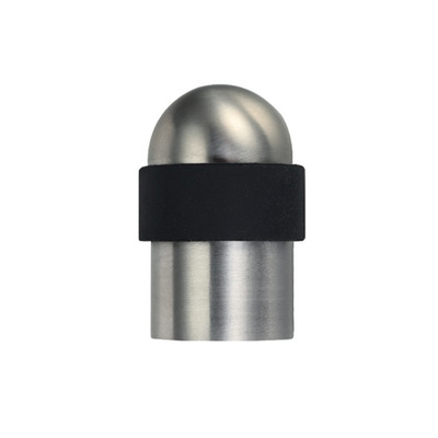 Zoo Hardware ZAS Floor Mounted Round Collared Dome Top Door Stop, Satin Stainless Steel - ZAS88SS SATIN STAINLESS STEEL