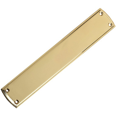 Zoo Hardware Fulton & Bray Stepped Finger Plate (382mm x 65mm), Polished Brass - FB107 POLISHED BRASS