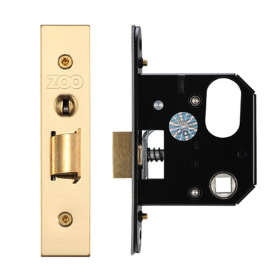 Zoo Hardware UK Replacement Oval Night Latch (65.5mm OR 78mm), PVD Stainless Brass - ZURNL64PVD 65.5mm (2.5 INCH) - PVD STAINLESS BRASS