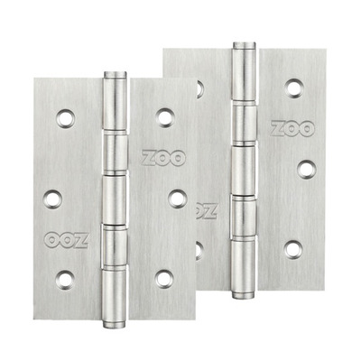 Zoo Hardware 3 Inch Grade 201 Slim Knuckle Bearing Hinge, Satin Stainless Steel - ZHSS352S (sold in pairs) SATIN STAINLESS STEEL - 76mm x 52mm x 1.5mm