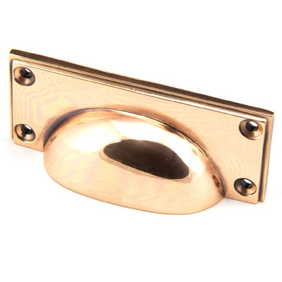 From The Anvil Art Deco Drawer Pull (84mm C/C), Polished Bronze - 45404 POLISHED BRONZE