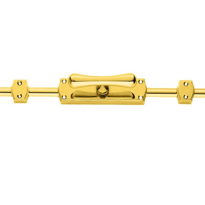 Carlisle Brass Espagnolette Bolt Tee Knob Set, Polished Brass - ES35 POLISHED BRASS