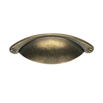 Carlisle Brass Traditional Cupboard Cup Pull Handle (64mm C/C), Antique Brass - FTD555AB ANTIQUE BRASS - 64mm C/C