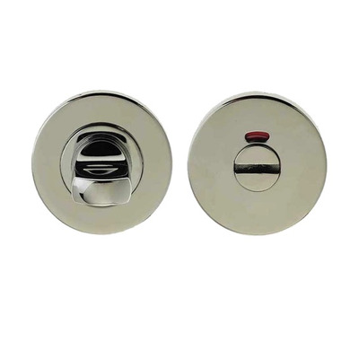 Frelan Hardware Bathroom Turn & Release (52mm x 5mm OR 52mm x 8mm), Polished Stainless Steel - JPS05 GRADE 304 - 52mm x 8mm WITH INDICATOR