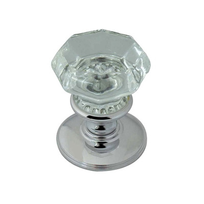 Frelan Hardware Flower-Octagonal Mortice Door Knob, Polished Chrome - JH7020PC (sold in pairs) POLISHED CHROME