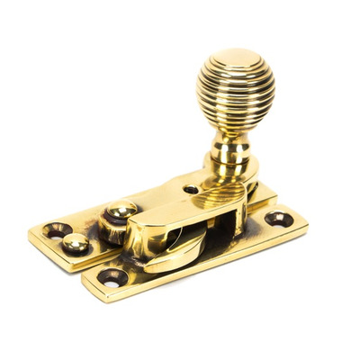 From The Anvil Beehive Sash Hook Fastener (64mm x 19mm), Aged Brass - 45936 AGED BRASS