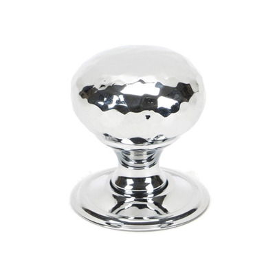 From The Anvil Hammered Mushroom Cupboard Knob (32mm Or 38mm), Polished Chrome - 46023 POLISHED CHROME - 38mm