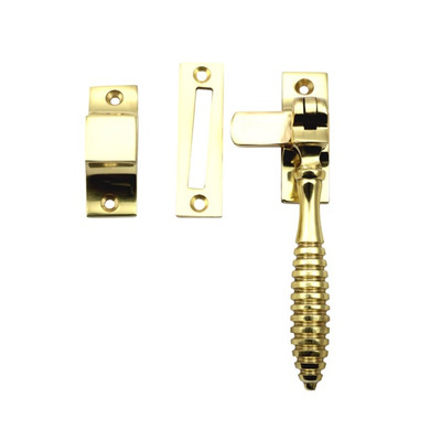 Prima Beehive Casement Fastener With Hook And Mortice Plate, Polished Brass - PB2023 POLISHED BRASS