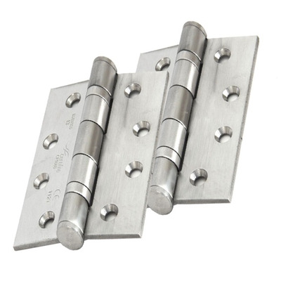 From The Anvil 4 Inch Ball Bearing Butt Hinge, Satin Stainless Steel - 91039 (sold in pairs)  SATIN STAINLESS STEEL