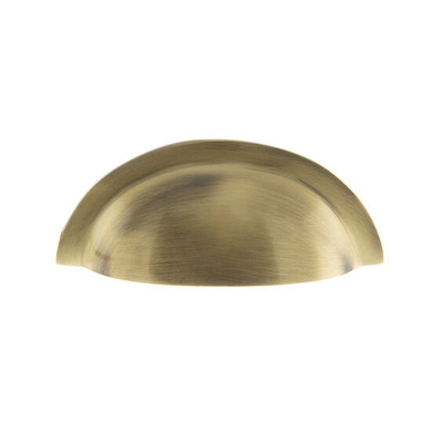 Atlantic Old English Winchester Solid Brass Cabinet Cup Pull On Concealed Fix (104mm Width), Antique Brass - OEC1176AB ANTIQUE BRASS