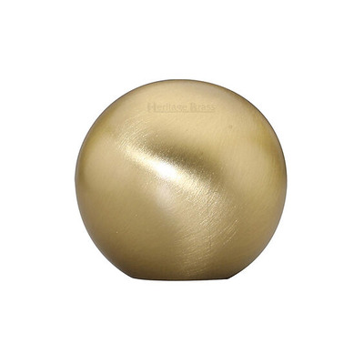 Heritage Brass Globe Design Cabinet Knob (25mm), Satin Brass - C3627-SB SATIN BRASS - 25mm