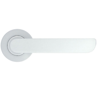 Zoo Hardware Stanza Valencia Contract Range Lever On Round Rose, Satin Chrome - ZPA040-SC (sold in pairs) SATIN CHROME
