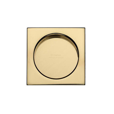 Heritage Brass Square Sliding Door Flush Pulls, Polished Brass - SQ2327-PB (sold in pairs) POLISHED BRASS