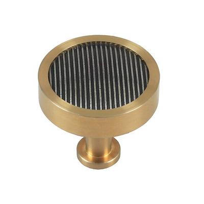 Finesse Immix Reed Cabinet Knob (40mm Diameter), Antique Gold - IMX2006-G ANTIQUE GOLD