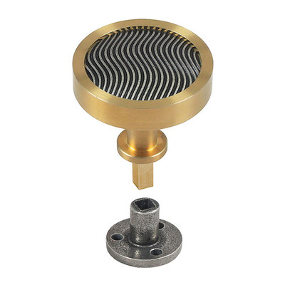 Finesse Immix Spiral Anti Rotation Cabinet Knob (40mm Diameter), Antique Gold - IMX3009-G ANTIQUE GOLD