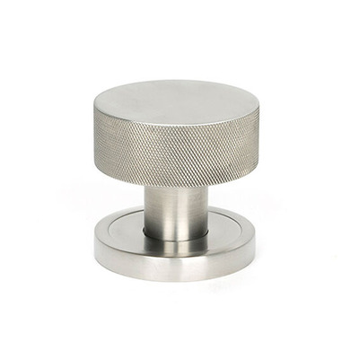 From The Anvil Brompton Plain Rose Mortice/Rim Knob Set, Satin Marine Stainless Steel - 46810 (sold in pairs) SATIN MARINE STAINLESS STEEL - PLAIN ROSE
