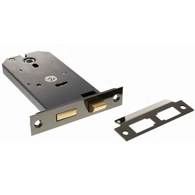 Atlantic Horizontal 3 Lever Standard Key Mortice Sash Lock (6 Inch), Black Nickel - ALKHZSBN BLACK NICKEL - 6 INCH