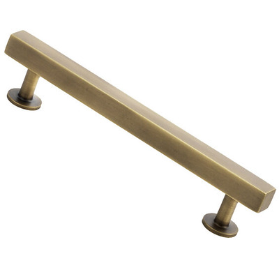 Alexander & Wilks Square T-Bar Cupboard Pull Handle (128mm, 160mm OR 192mm c/c), Antique Brass - AW815-AB ANTIQUE BRASS - 160mm c/c