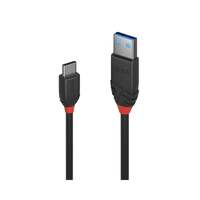 Image of Lindy 1.5m USB 3.2 Type A to C Cable, 10Gbps, Black Line