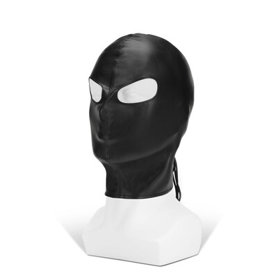Image of Me You Us PU Black Hood with Eyes