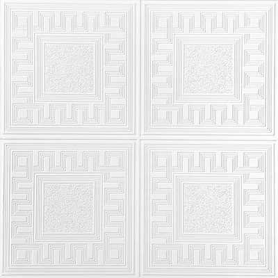 Blown Vinyl Greek Key Paintable Textured Wallpaper Belgravia 5835
