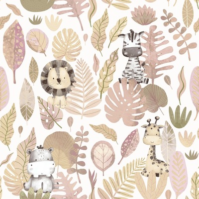 Little Explorers 2 Wallpaper Savannah Pink Galerie 14838
