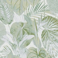 Image of Famous Garden Tropical Leaves Vinyl Wallpaper Green/Grey/Gold AS Creation 39355-4
