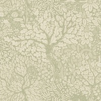 Hjarterum Olle Arts and Crafts Inspired Wallpaper Beige Cream Galerie 83108