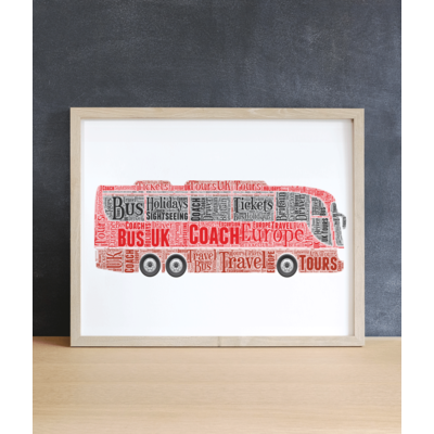 Personalised Bus Stage Coach Driver Word Art Gift