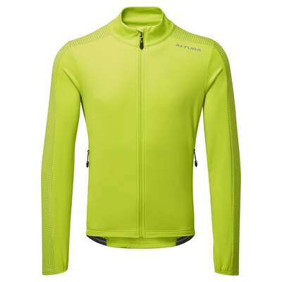 Altura Cycling Nightvision Men's Long Sleeve Jersey Lime | Enhanced Reflectivity, Improved Visibility & Comfort | Ideal for Cold Weather Rides | Large | Altura