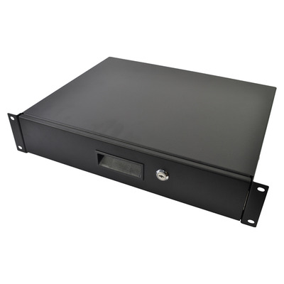 Rack Drawer 2U 19 Inch with Lock - Fits Standard 19" Rack Cases