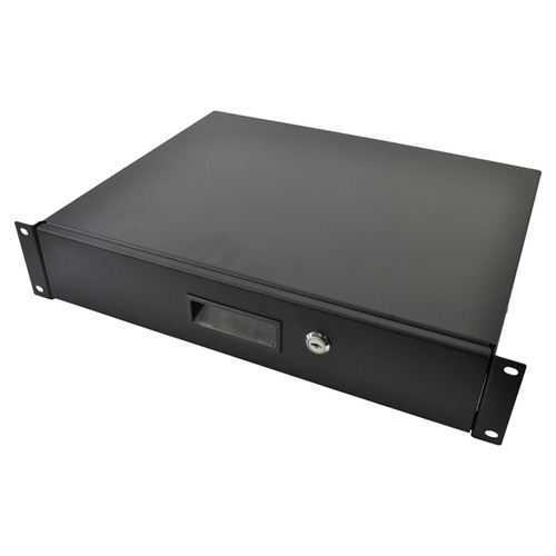 Rack Drawer 2U 19 Inch with Lock - Fits Standard 19" Rack Cases