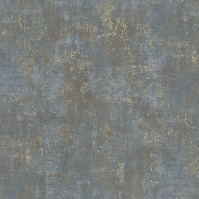 Concrete Texture Heavyweight Vinyl Wallpaper Blue / Gold AS Creation 39670-1
