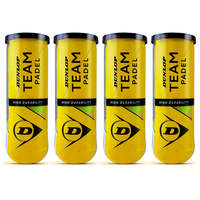 Dunlop Team Pressurised Padel Balls – 1 Dozen