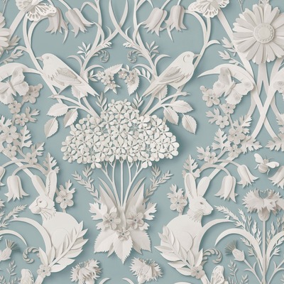 Dimensions Woodland Wallpaper Blue Fine Decor FD43605
