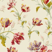 Laura Ashley Gosford Wallpaper Cranberry 113400