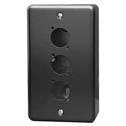Double Gang Plate and Box for D Series Connectors - 3 Way Vertical