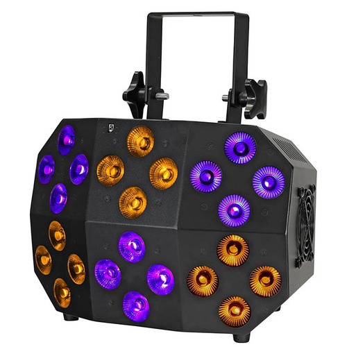 Double Decker LED Effect Light 24 x 10W RGBWAUV LEDs IR Remote or DMX Control