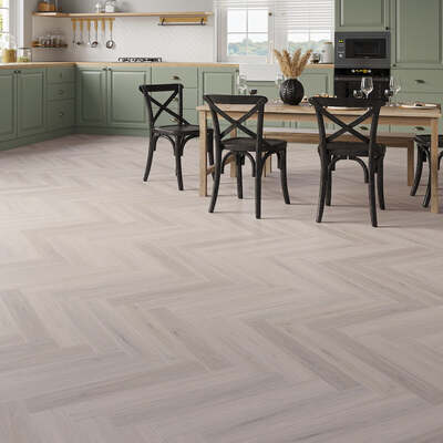 Lusso Taranto Woodland Oak Herringbone SPC Click Vinyl Flooring – Lusso