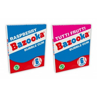 Bazooka Bubble Gum Raspberry / Tutti Frutti 33g