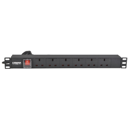 19" 13 amp Power Distribution with Surge Protection - 6 Way