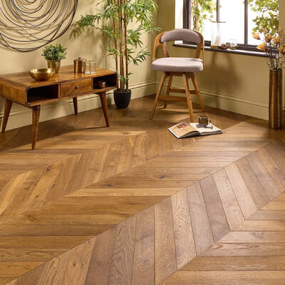 Lusso Palermo Char Oak Chevron Engineered Flooring – Lusso