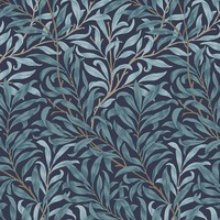 William Morris At Home Willow Bough Wallpaper Deep Blue 124246