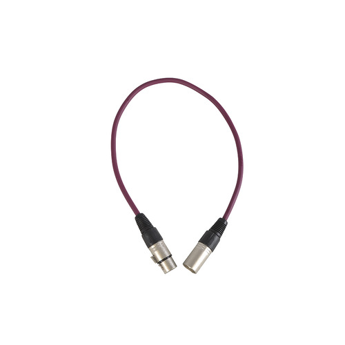 XLR to XLR Balanced Patch Lead 3 pin 0.5m Purple